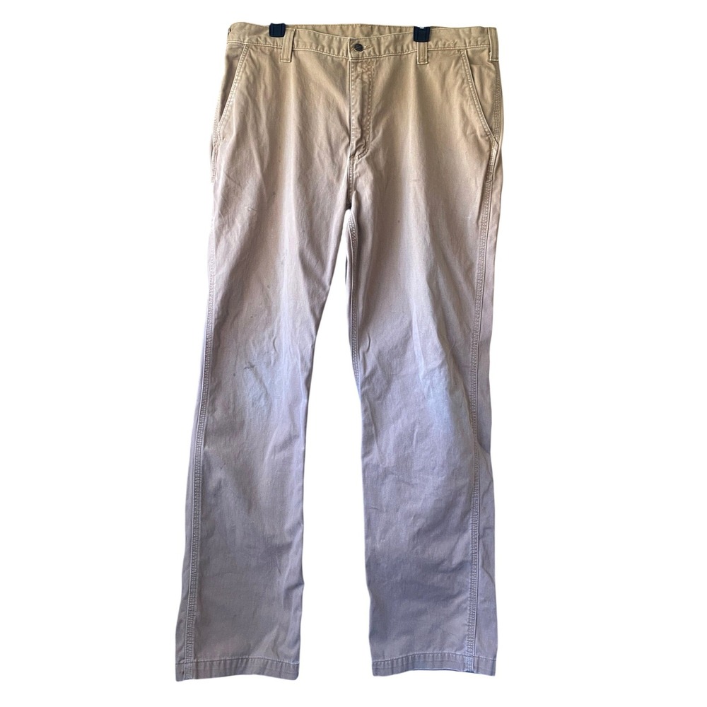 Carhartt Khaki Straight Leg Utility Work Pants‎ Carpenter Trousers 2XL Thrashed